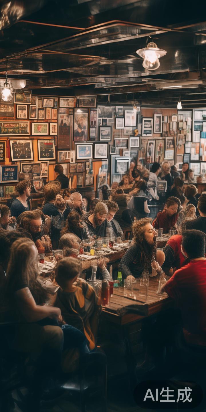 在现代社会，许多球迷喜欢在休闲的场所如酒吧中享受足